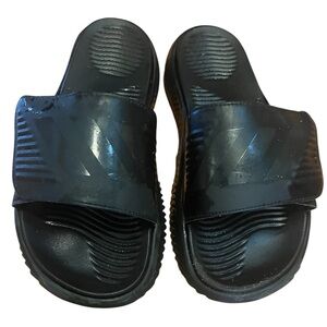 adidas Black Slide Sandals with Logo